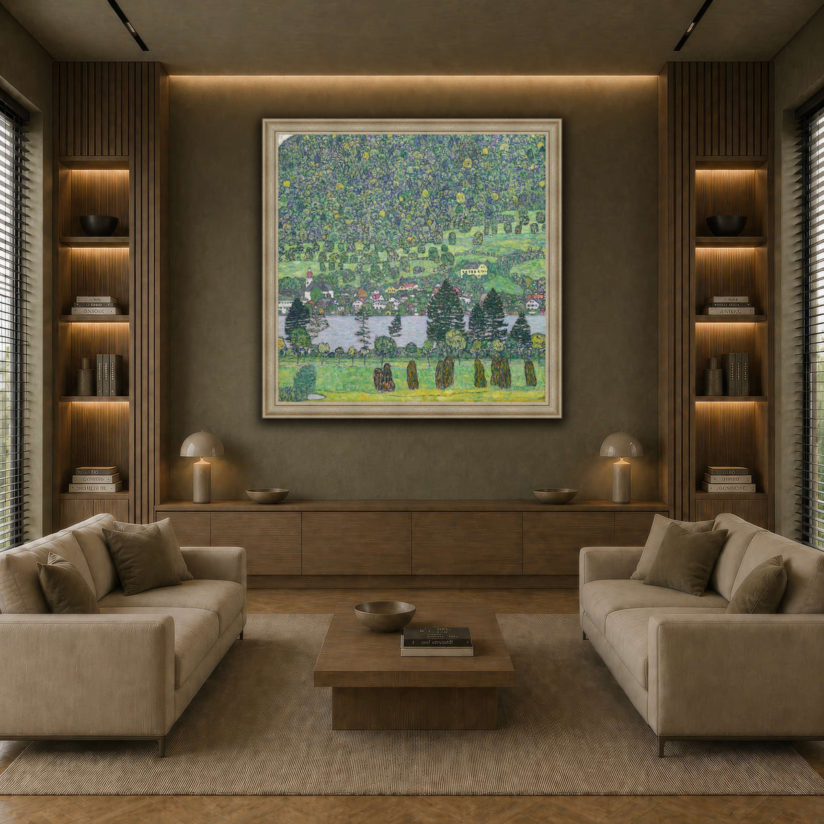 Gustav_Klimt_Waldabhang_bei_Unterach_am_Attersee earth-living room