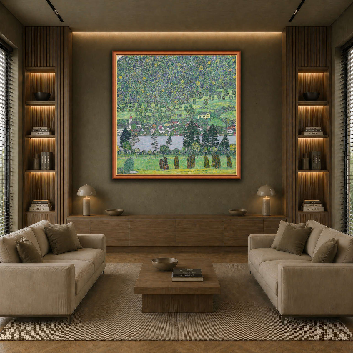 Gustav_Klimt_Waldabhang_bei_Unterach_am_Attersee earth-living room