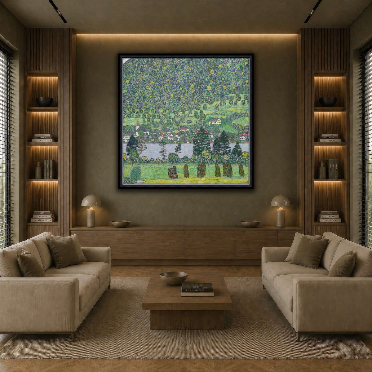 Gustav_Klimt_Waldabhang_bei_Unterach_am_Attersee earth-living room