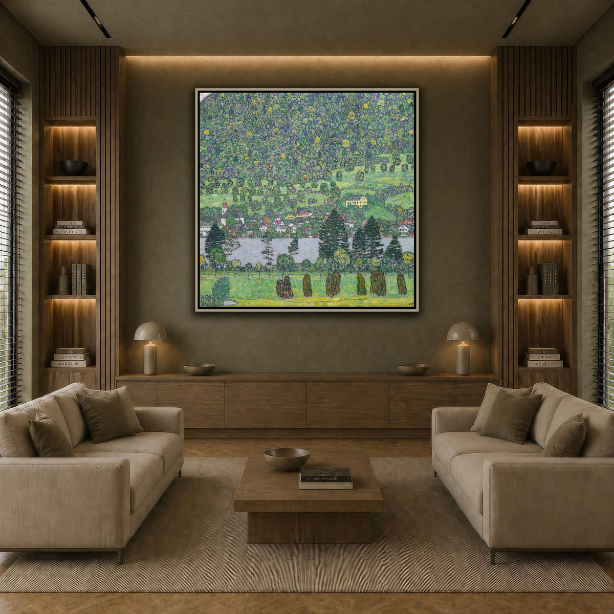Gustav_Klimt_Waldabhang_bei_Unterach_am_Attersee earth-living room