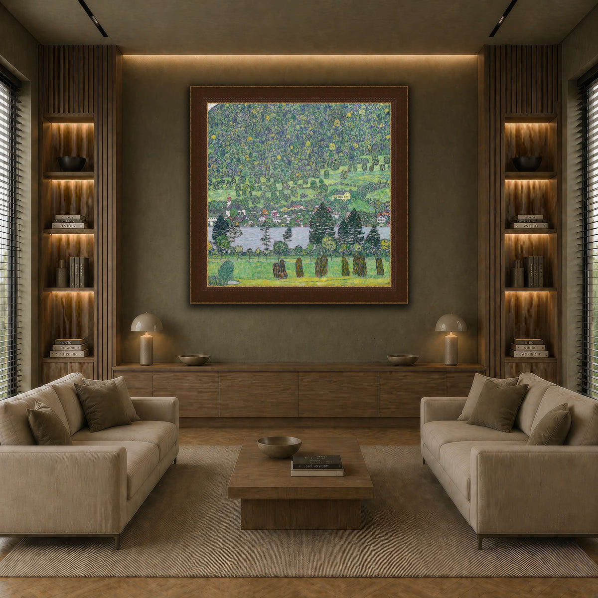 Gustav_Klimt_Waldabhang_bei_Unterach_am_Attersee earth-living room
