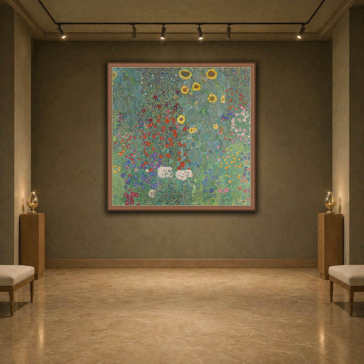 Gustav_Klimt,_1907,_Farm_Garden_with_Sunflower earth-agallery