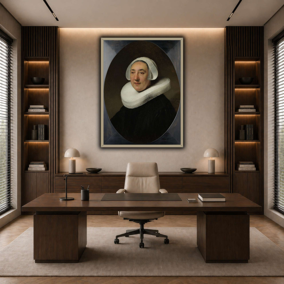 Haesje_v.Cleyburg_1634_Rembrandt-van-Rijn dark neutral-office
