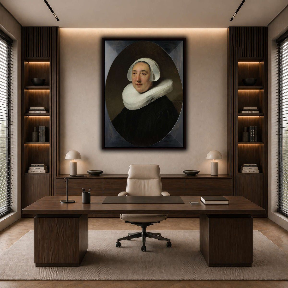 Haesje_v.Cleyburg_1634_Rembrandt-van-Rijn dark neutral-office