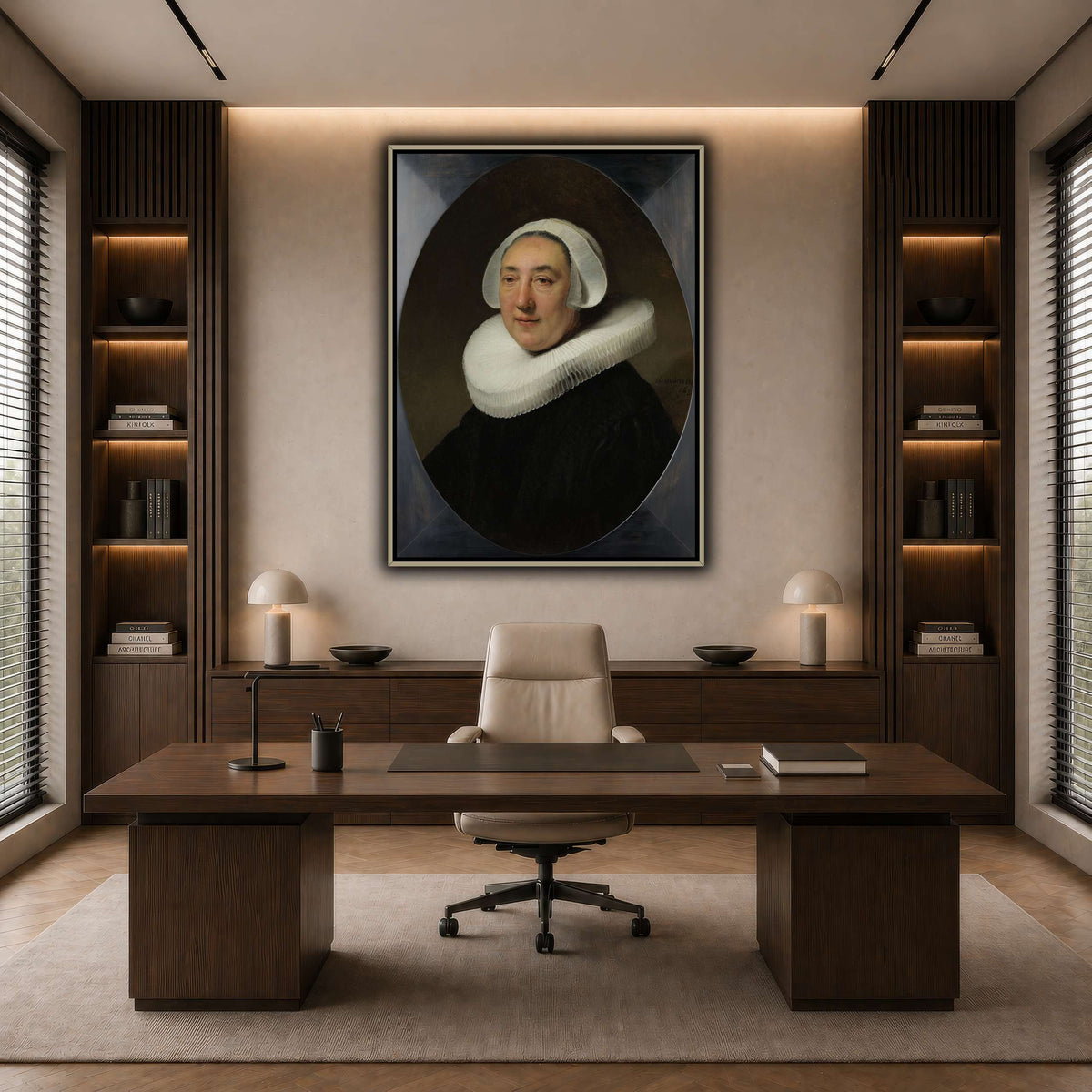 Haesje_v.Cleyburg_1634_Rembrandt-van-Rijn dark neutral-office