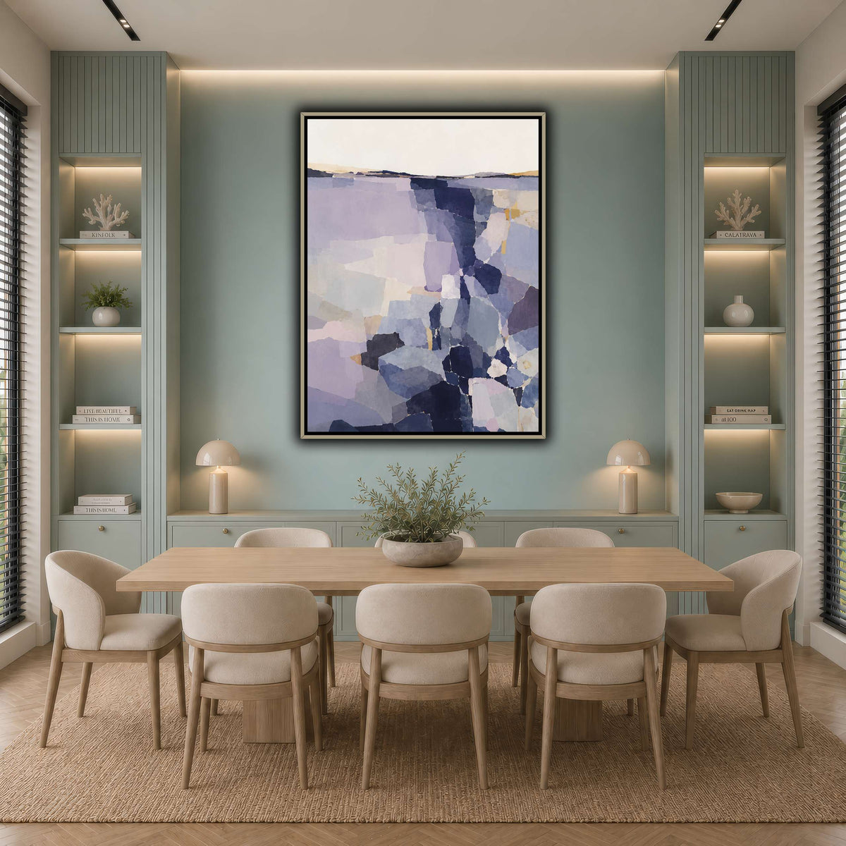 Indigo Fragments Over Lavender Reach-2 cool-dining