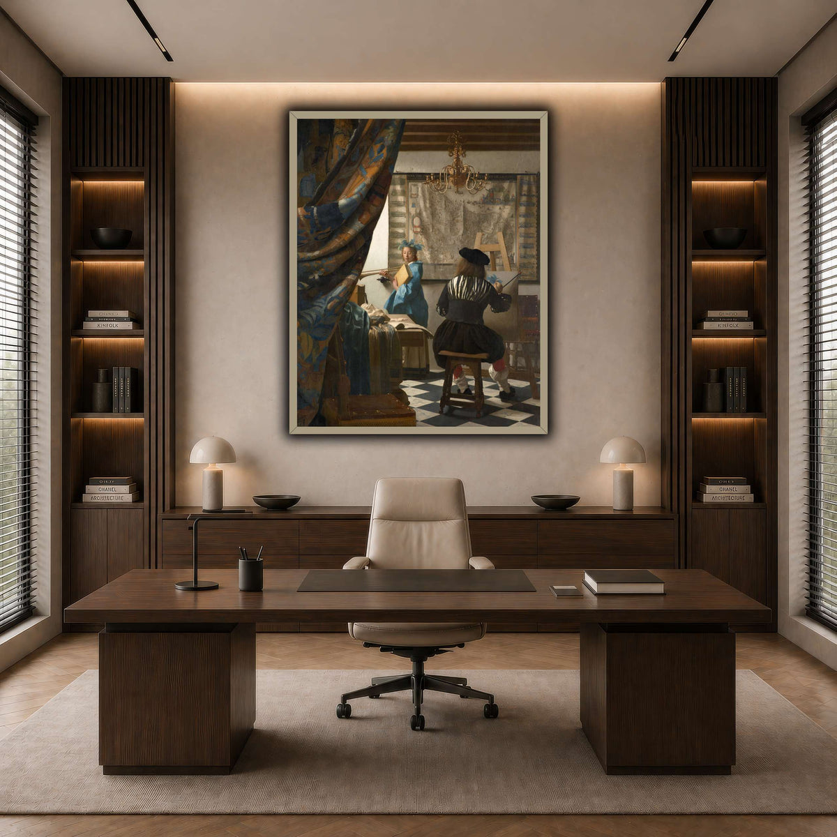 Jan_Vermeer_-_The_Art_of_Painting_ dark neutral-office
