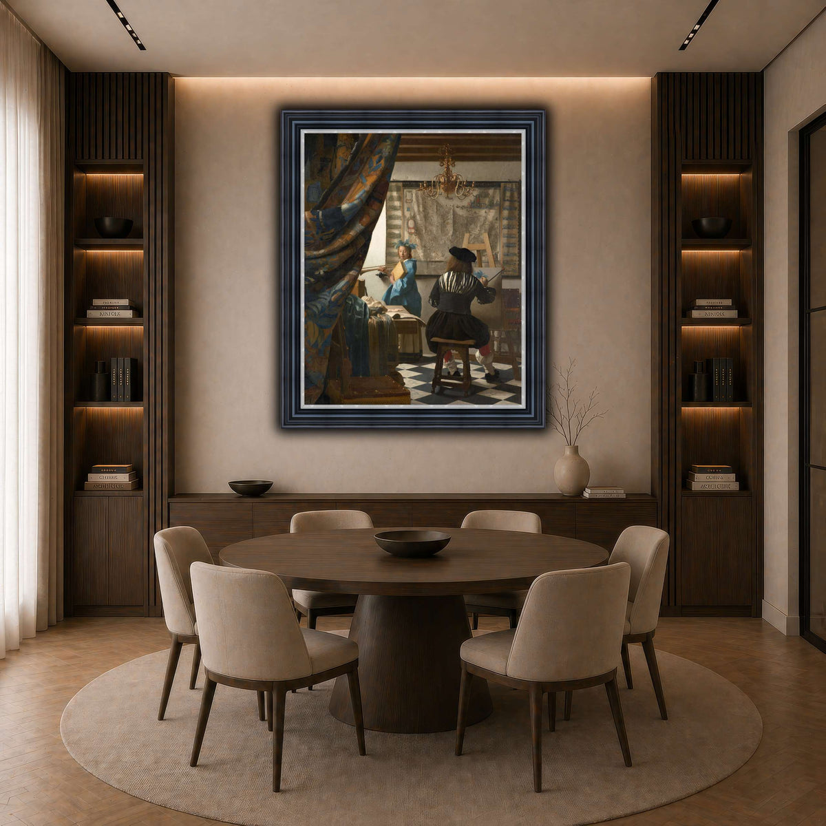 Jan_Vermeer_-_The_Art_of_Painting_ dark neutral-dining room