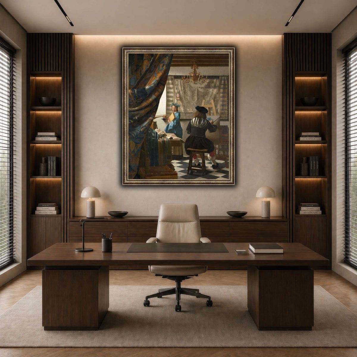 Jan_Vermeer_-_The_Art_of_Painting_ dark neutral-office