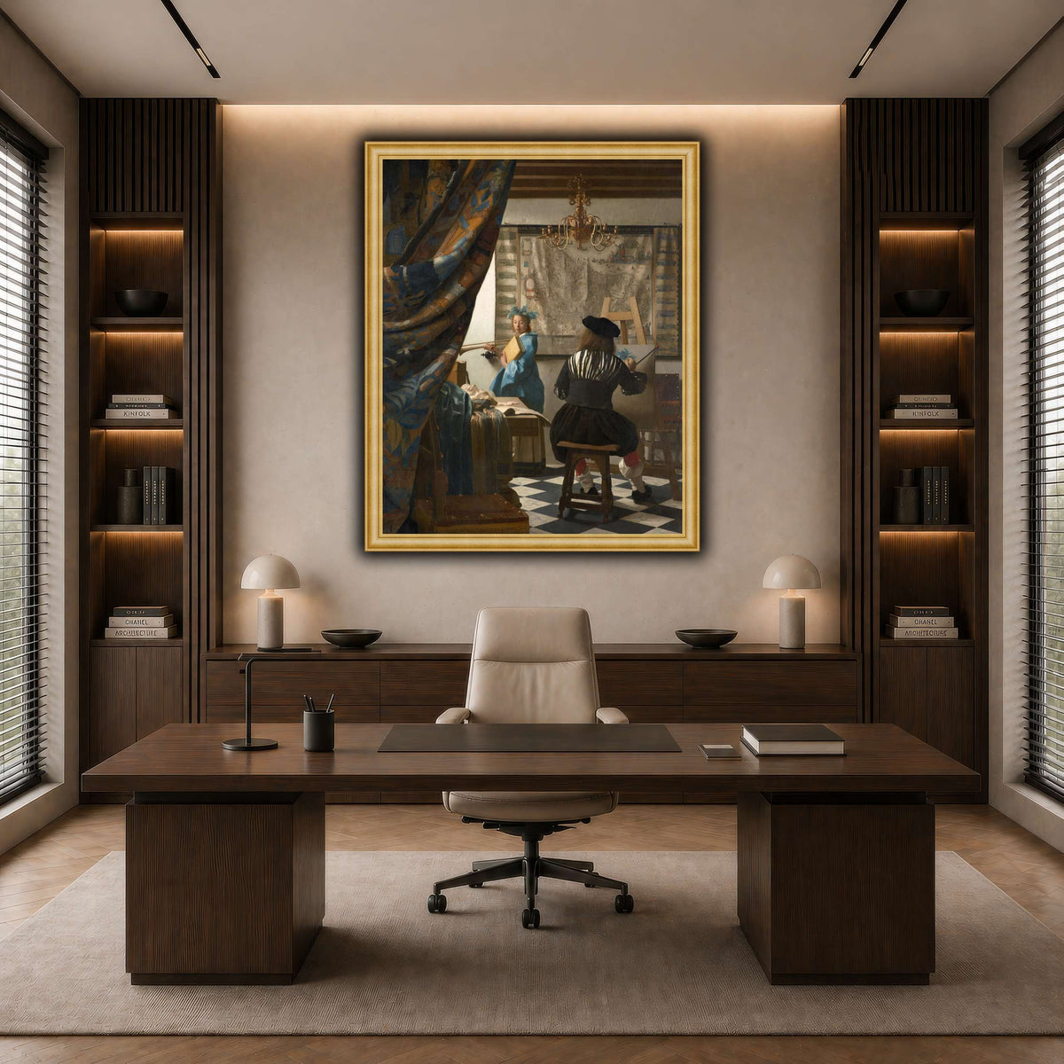 Jan_Vermeer_-_The_Art_of_Painting_ dark neutral-office