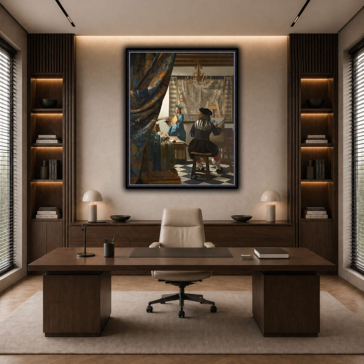 Jan_Vermeer_-_The_Art_of_Painting_ dark neutral-office