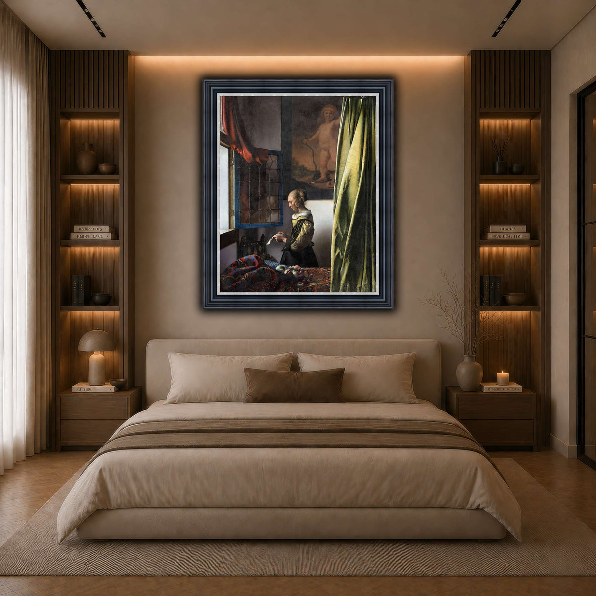 Jan_Vermeer_van_Delft_-_Brieflezend_meisje_bij_het_venster_ dark neutral-bedroom