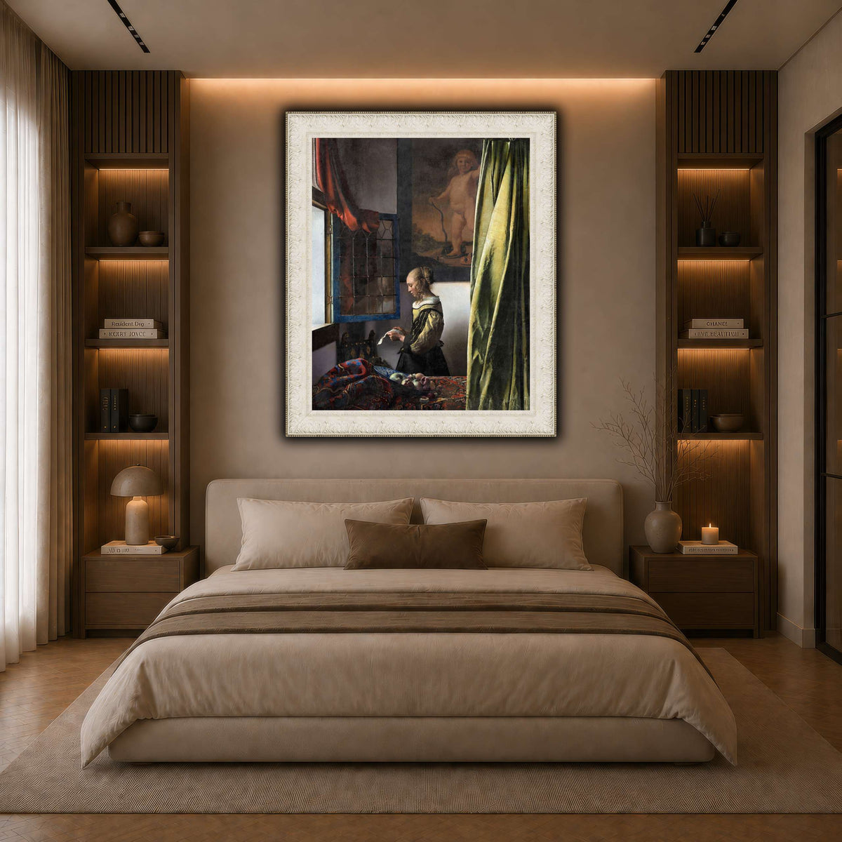 Jan_Vermeer_van_Delft_-_Brieflezend_meisje_bij_het_venster_ dark neutral-bedroom