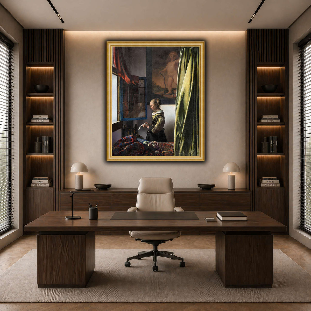 Jan_Vermeer_van_Delft_-_Brieflezend_meisje_bij_het_venster_ dark neutral-office