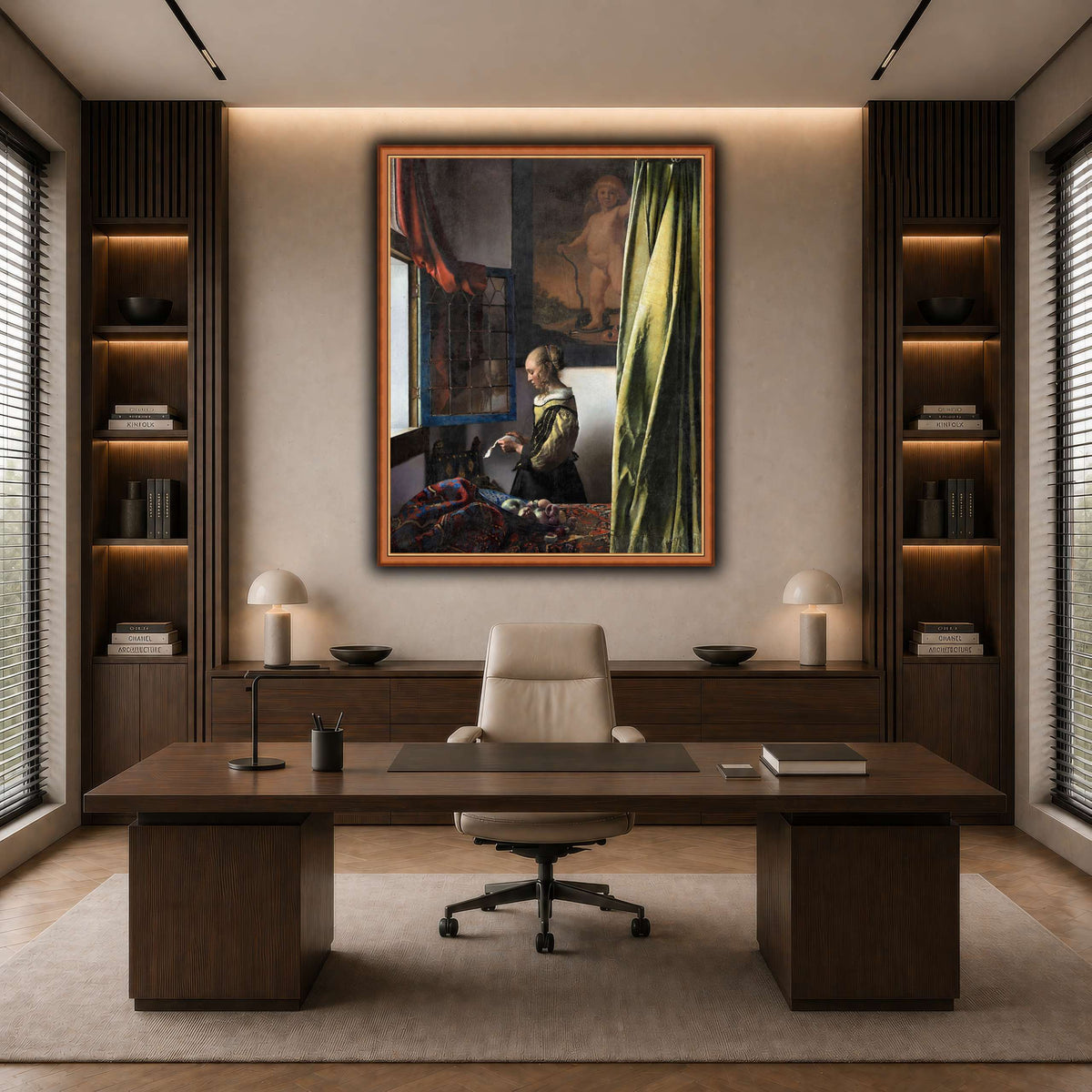Jan_Vermeer_van_Delft_-_Brieflezend_meisje_bij_het_venster_ dark neutral-office
