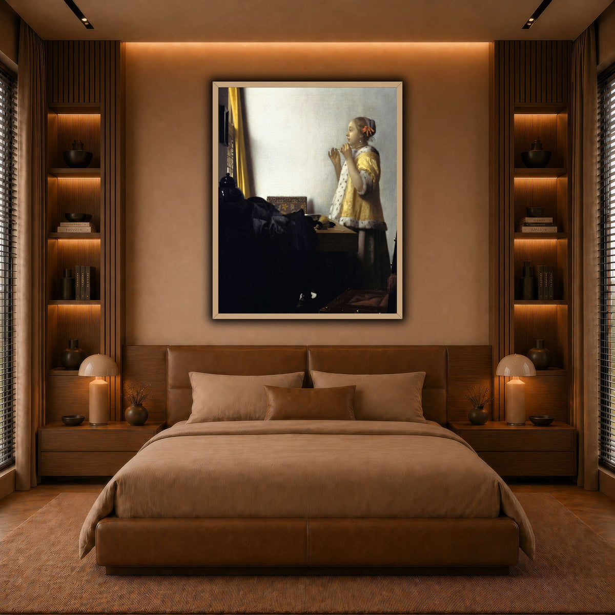 Jan_Vermeer_van_Delft_-_Young_Woman_with_a_Pearl_Necklace_ warm-bedroom