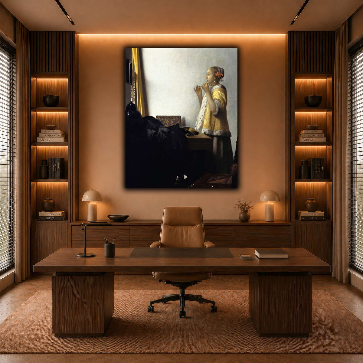 Jan_Vermeer_van_Delft_-_Young_Woman_with_a_Pearl_Necklace_ warm-office