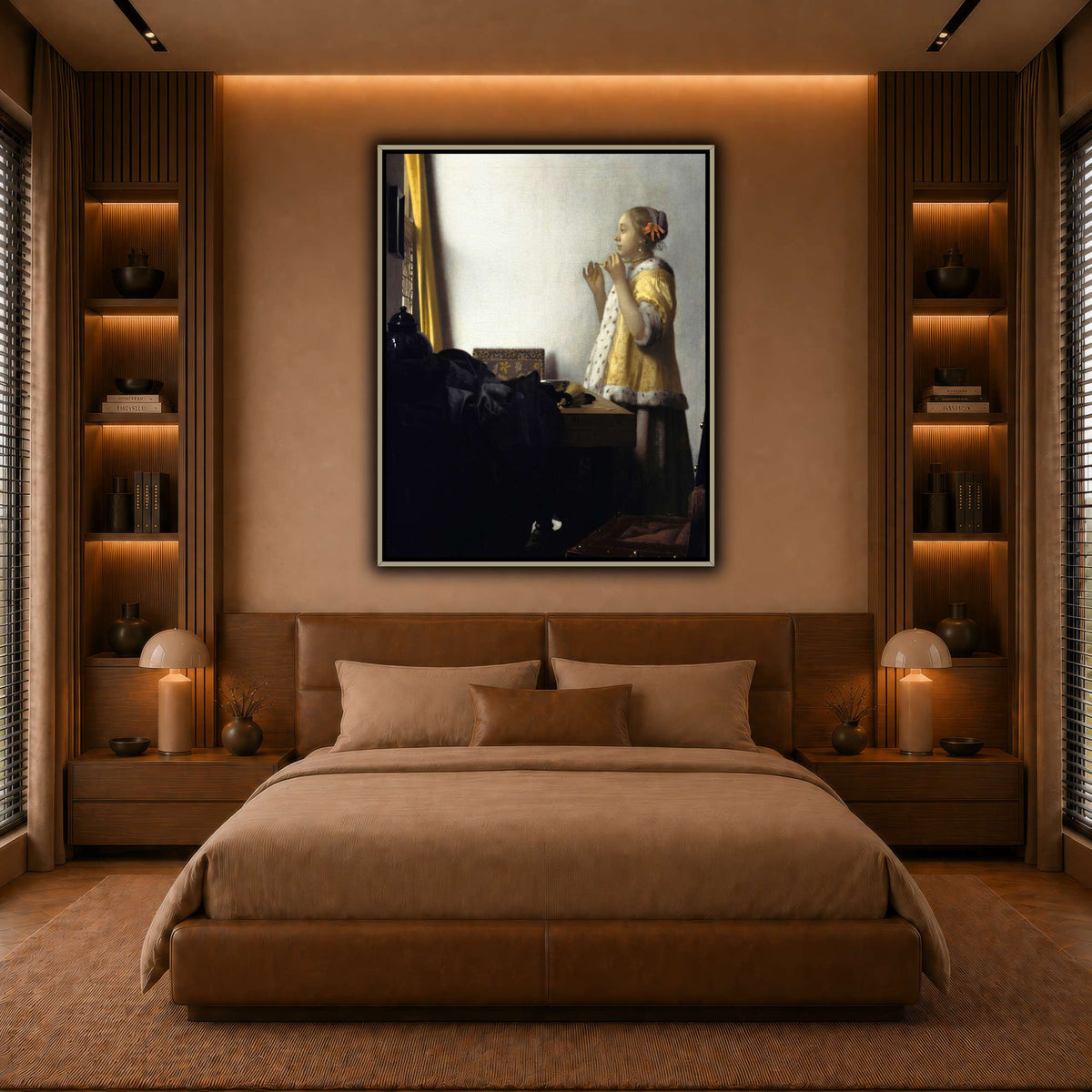 Jan_Vermeer_van_Delft_-_Young_Woman_with_a_Pearl_Necklace_ warm-bedroom