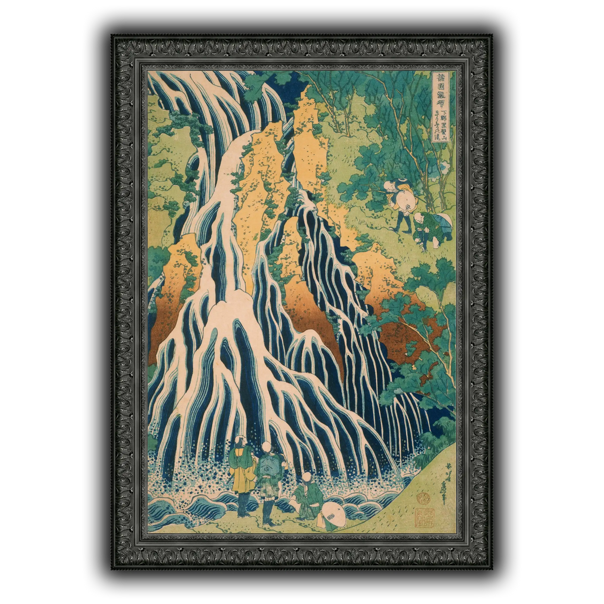 Japanese_-_Pilgrims_at_Kirifuri_Waterfall_on_Mount_Kuroka_Katsushika Hokusai