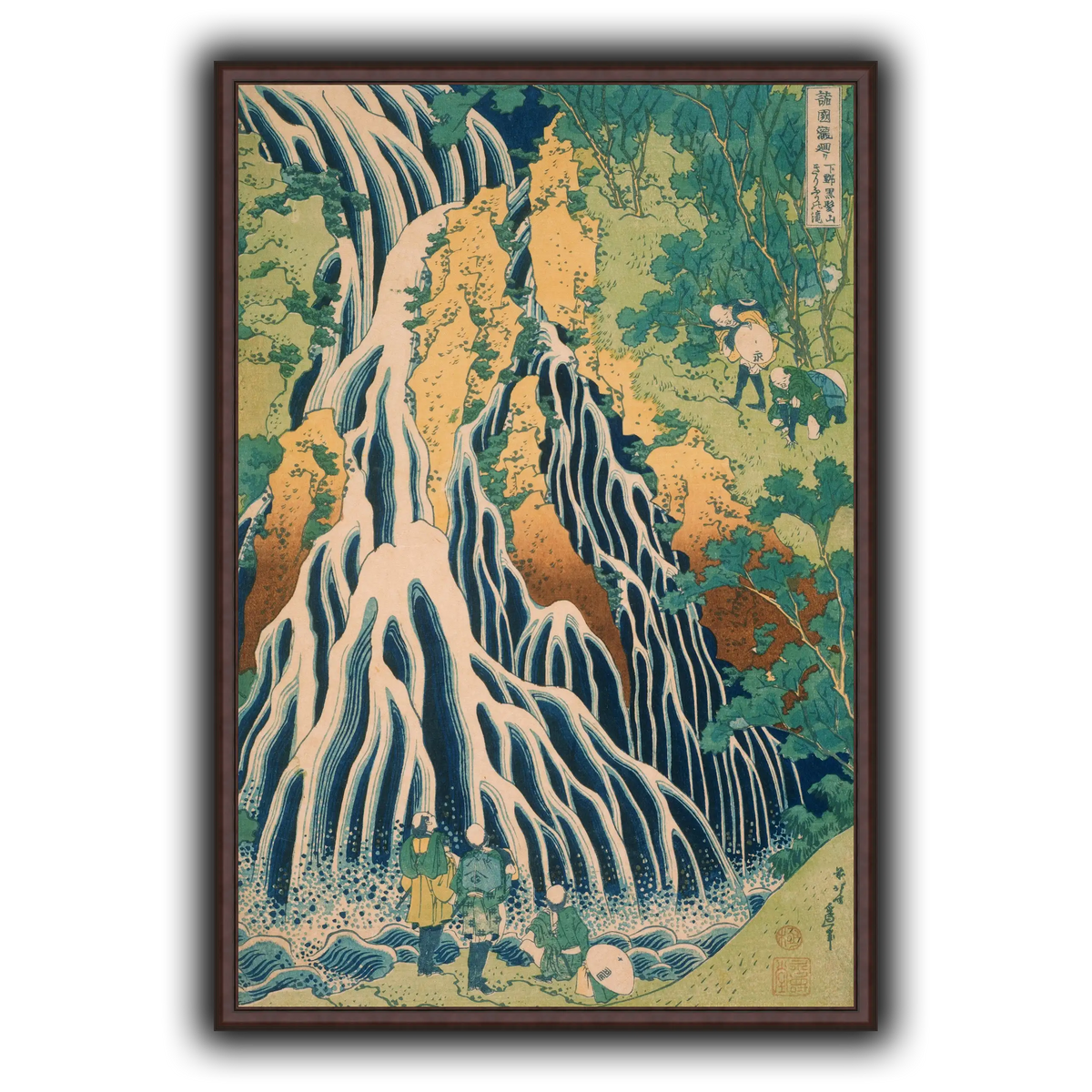 Japanese_-_Pilgrims_at_Kirifuri_Waterfall_on_Mount_Kuroka_Katsushika Hokusai