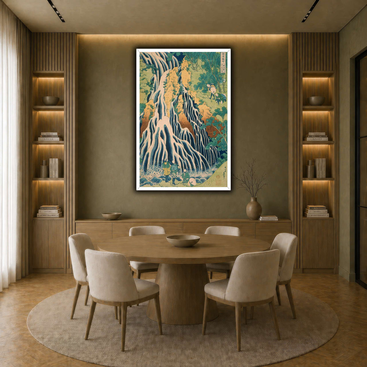 Japanese_-_Pilgrims_at_Kirifuri_Waterfall_on_Mount_Kuroka_Katsushika Hokusai earth-dining room