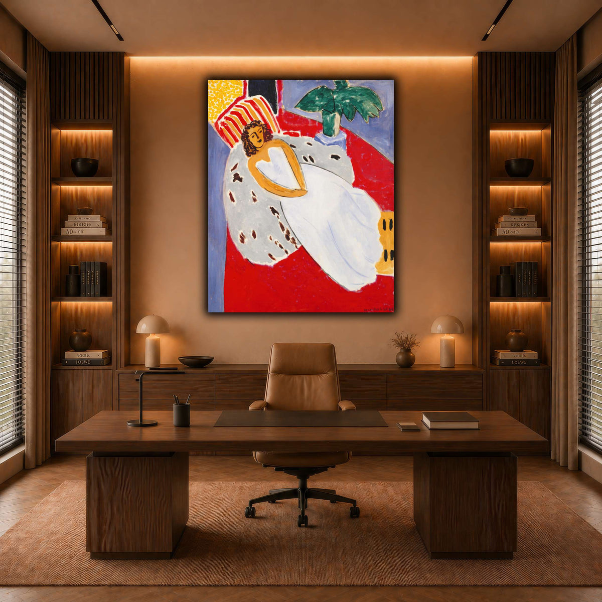Jeune_Femme_en_blanc,_fond_rouge_Henri_Matisse warm-office