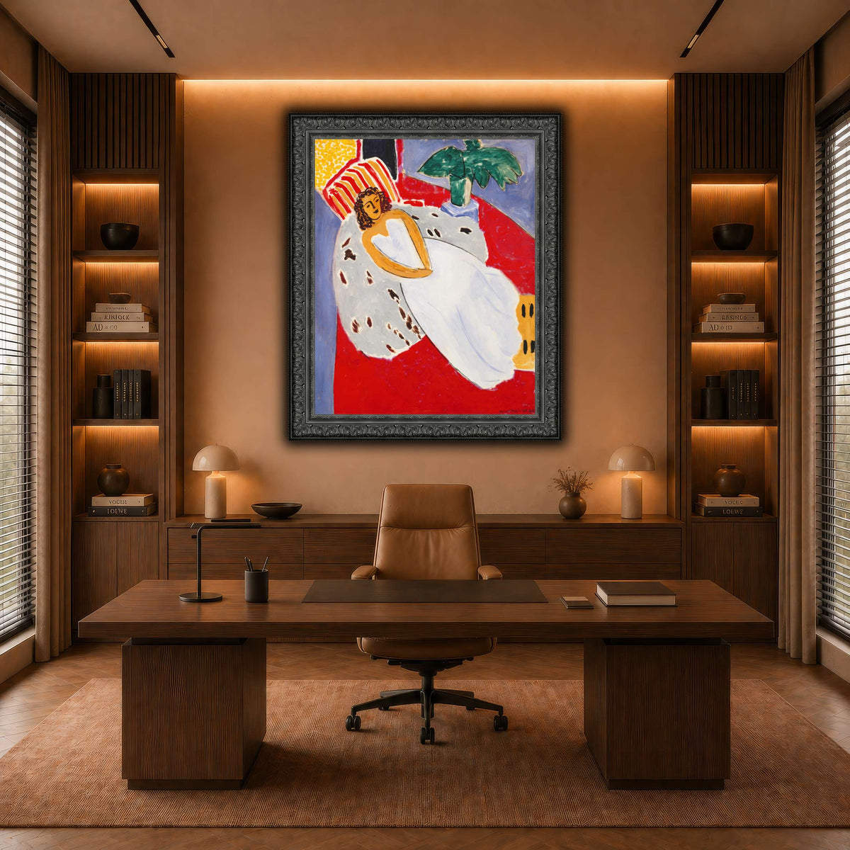 Jeune_Femme_en_blanc,_fond_rouge_Henri_Matisse warm-office
