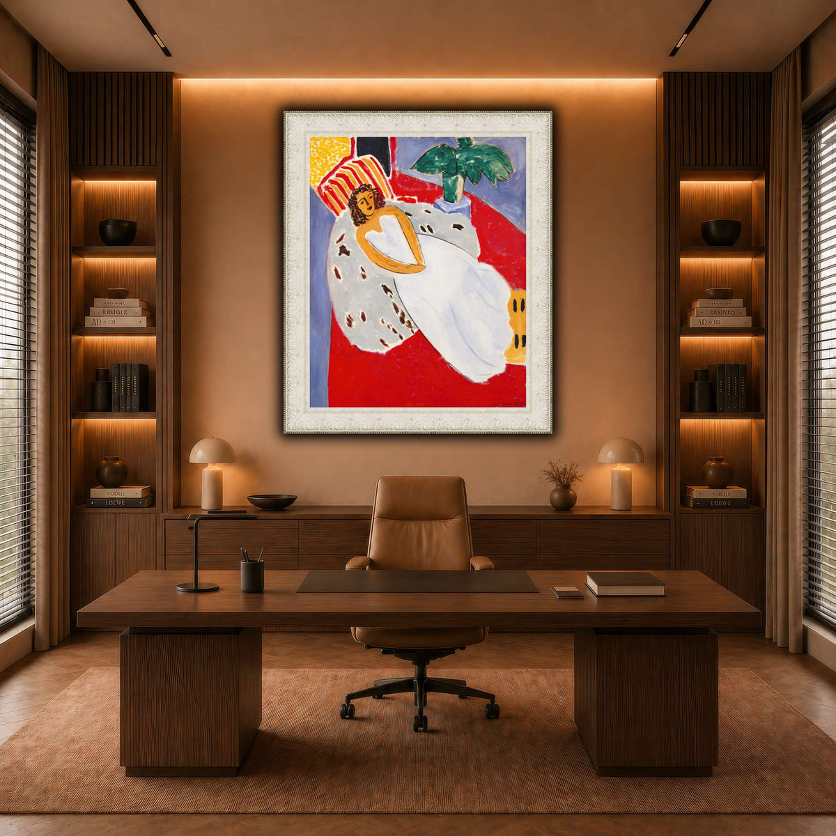 Jeune_Femme_en_blanc,_fond_rouge_Henri_Matisse warm-office