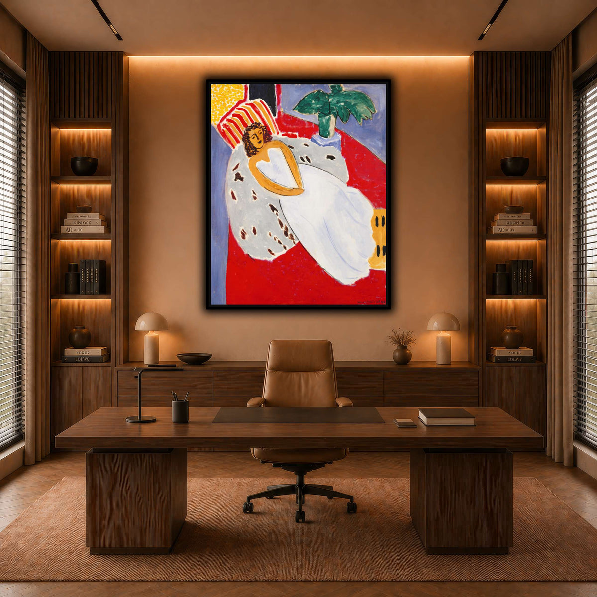 Jeune_Femme_en_blanc,_fond_rouge_Henri_Matisse warm-office