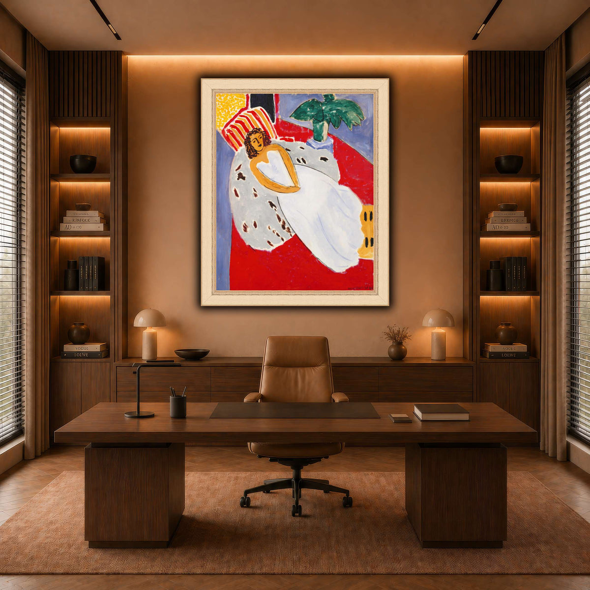 Jeune_Femme_en_blanc,_fond_rouge_Henri_Matisse warm-office