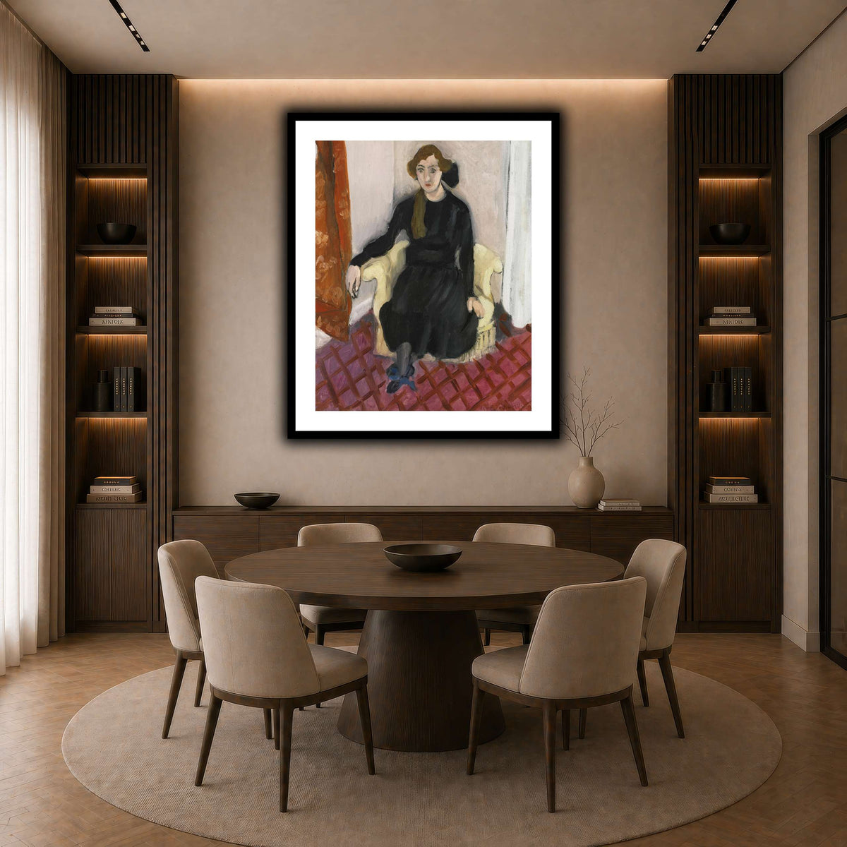 Jeune_fille_Henri_Matisse dark neutral-dining room
