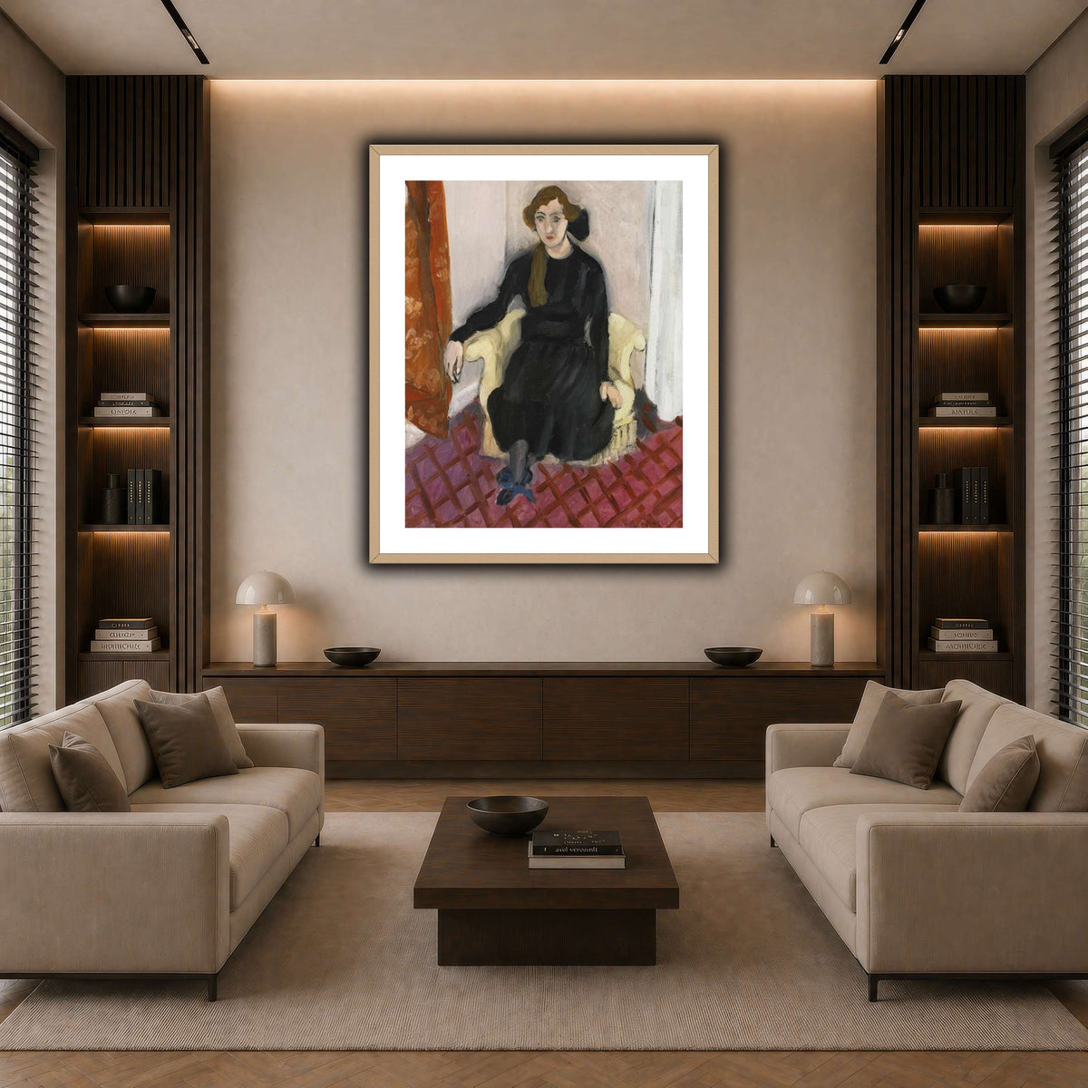 Jeune_fille_Henri_Matisse dark neutral-living room