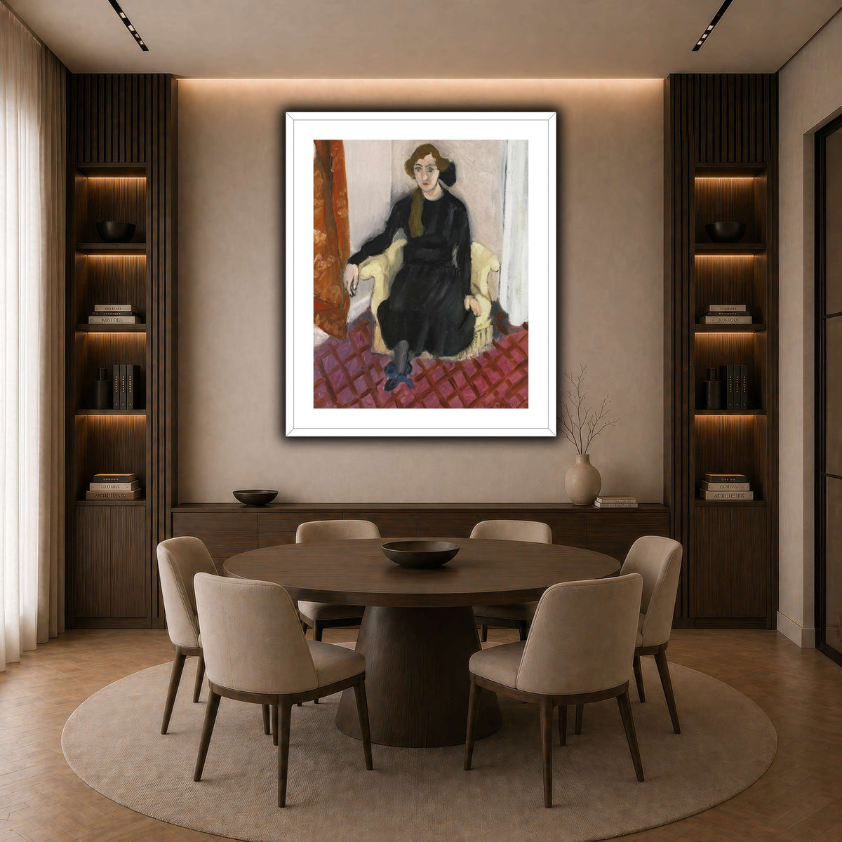 Jeune_fille_Henri_Matisse dark neutral-dining room