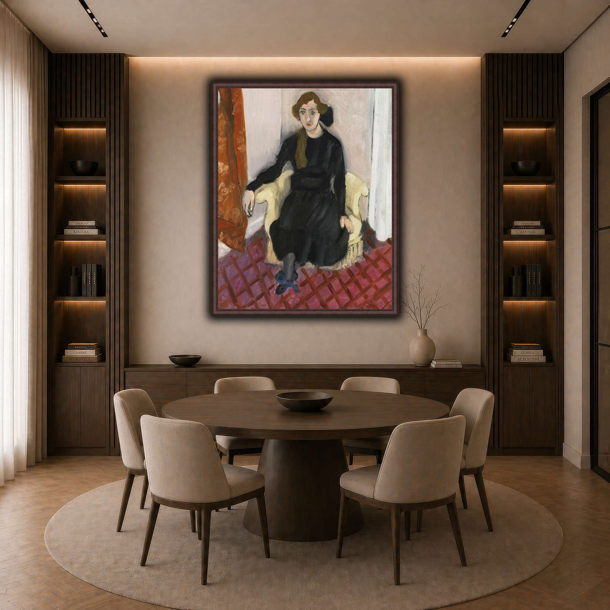 Jeune_fille_Henri_Matisse dark neutral-dining room