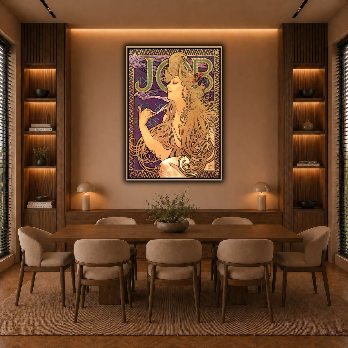 Job_Cigarettes_Alphonse_Mucha warm-dining room