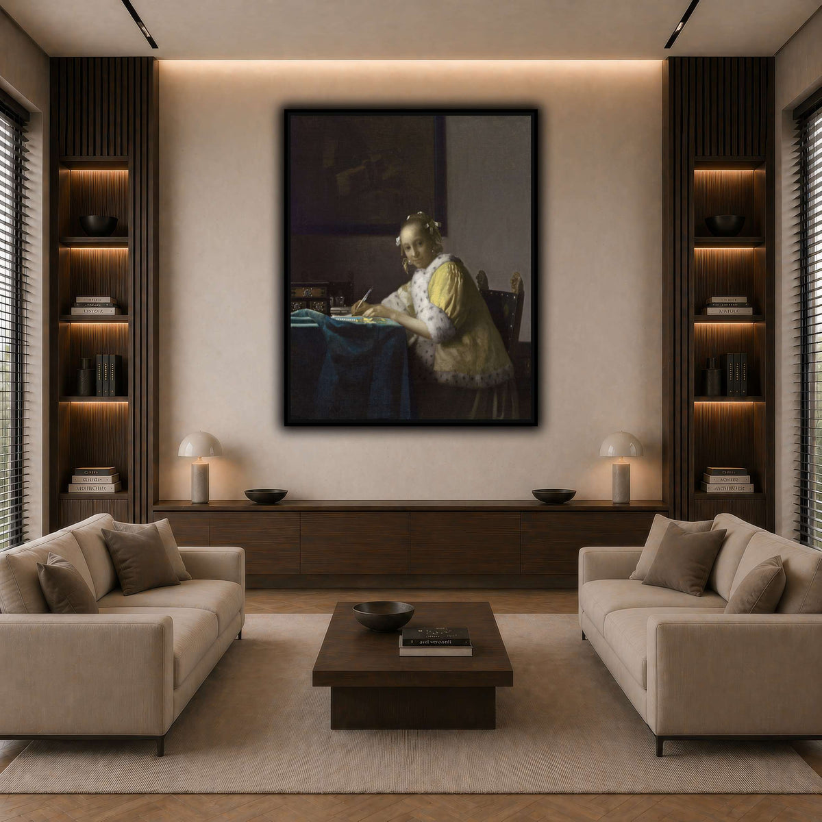 Johannes_Vermeer_-_A_Lady_Writing dark neutral-living room