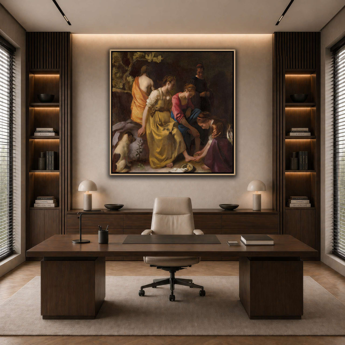 Johannes_Vermeer_-_Diana_and_her_Nymphs dark neutral-office