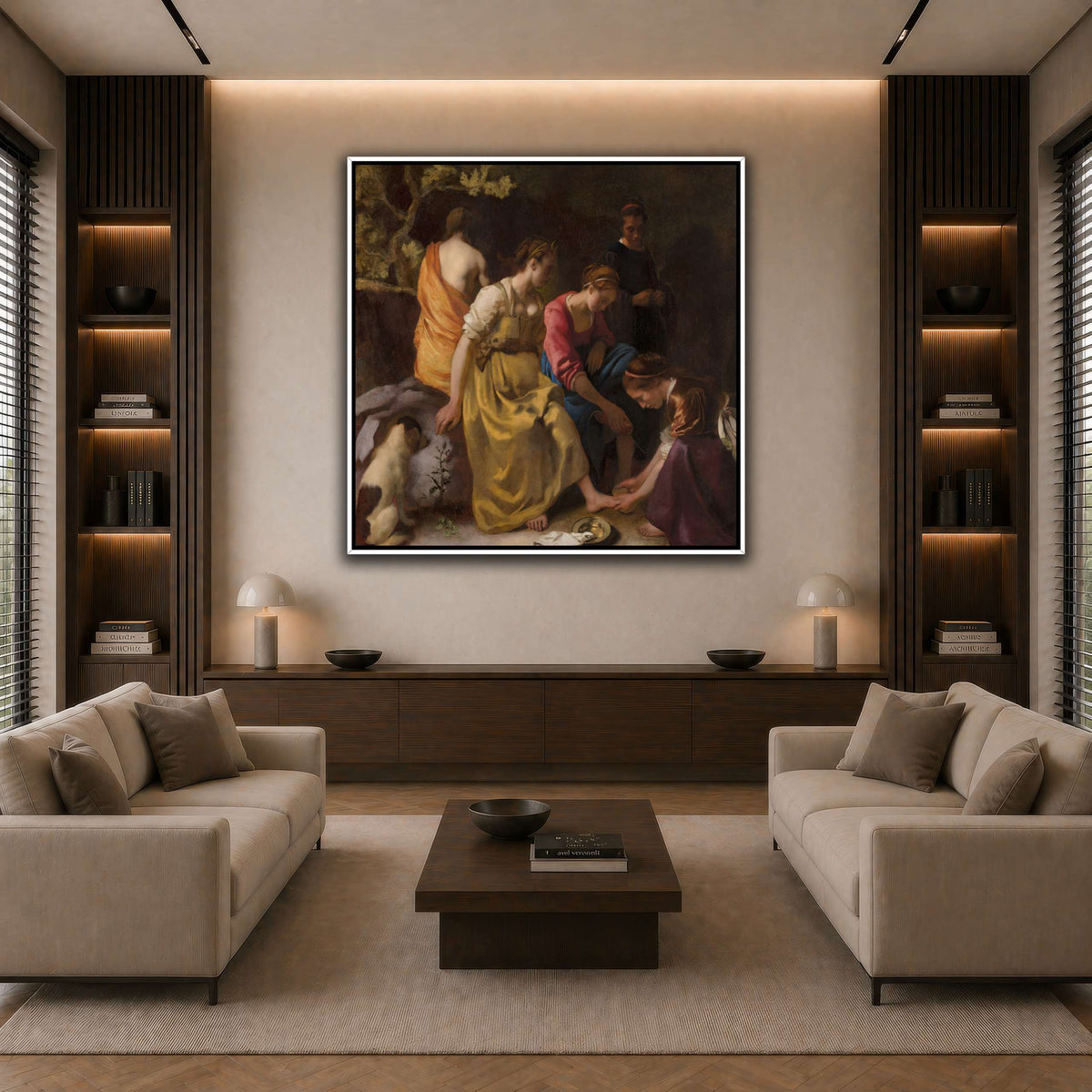 Johannes_Vermeer_-_Diana_and_her_Nymphs dark neutral-living room