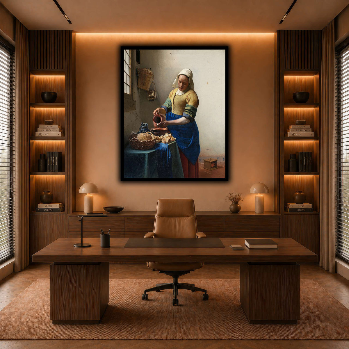 Johannes_Vermeer_-_Het_melkmeisje warm-office