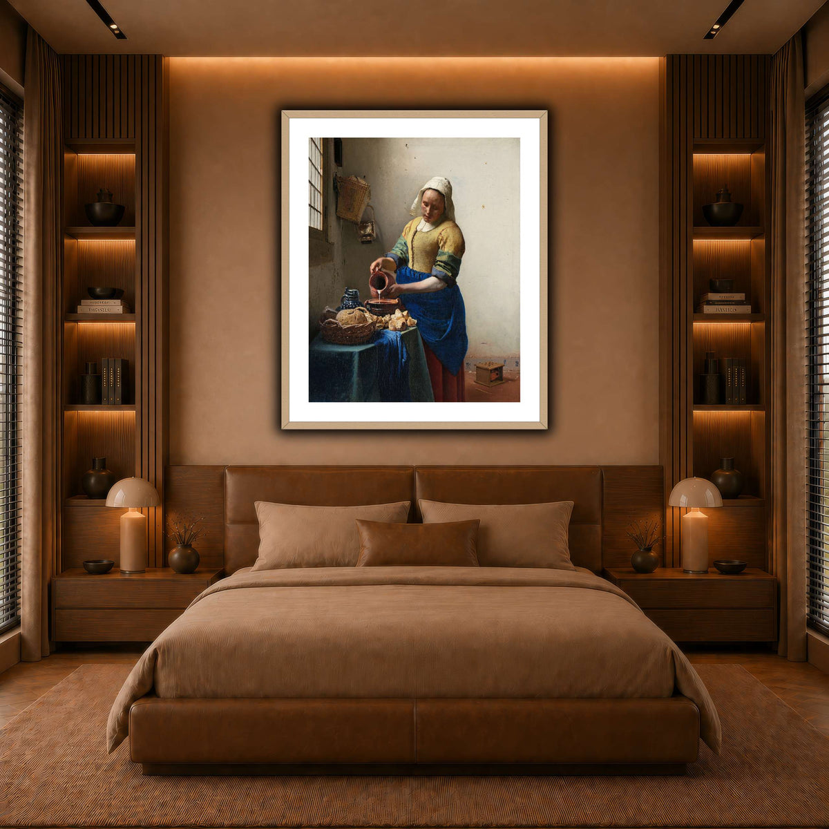 Johannes_Vermeer_-_Het_melkmeisje warm-bedroom