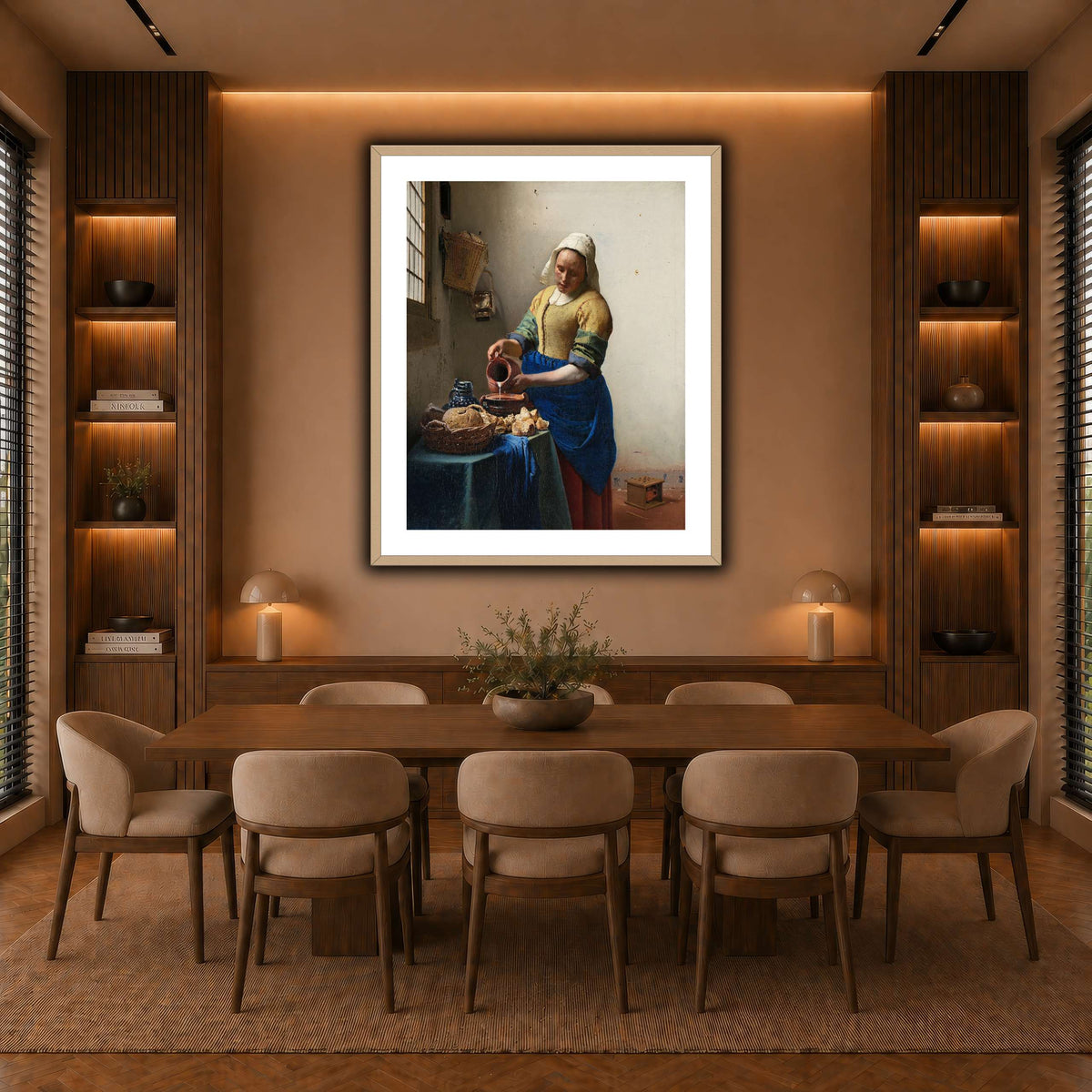 Johannes_Vermeer_-_Het_melkmeisje warm-dining room