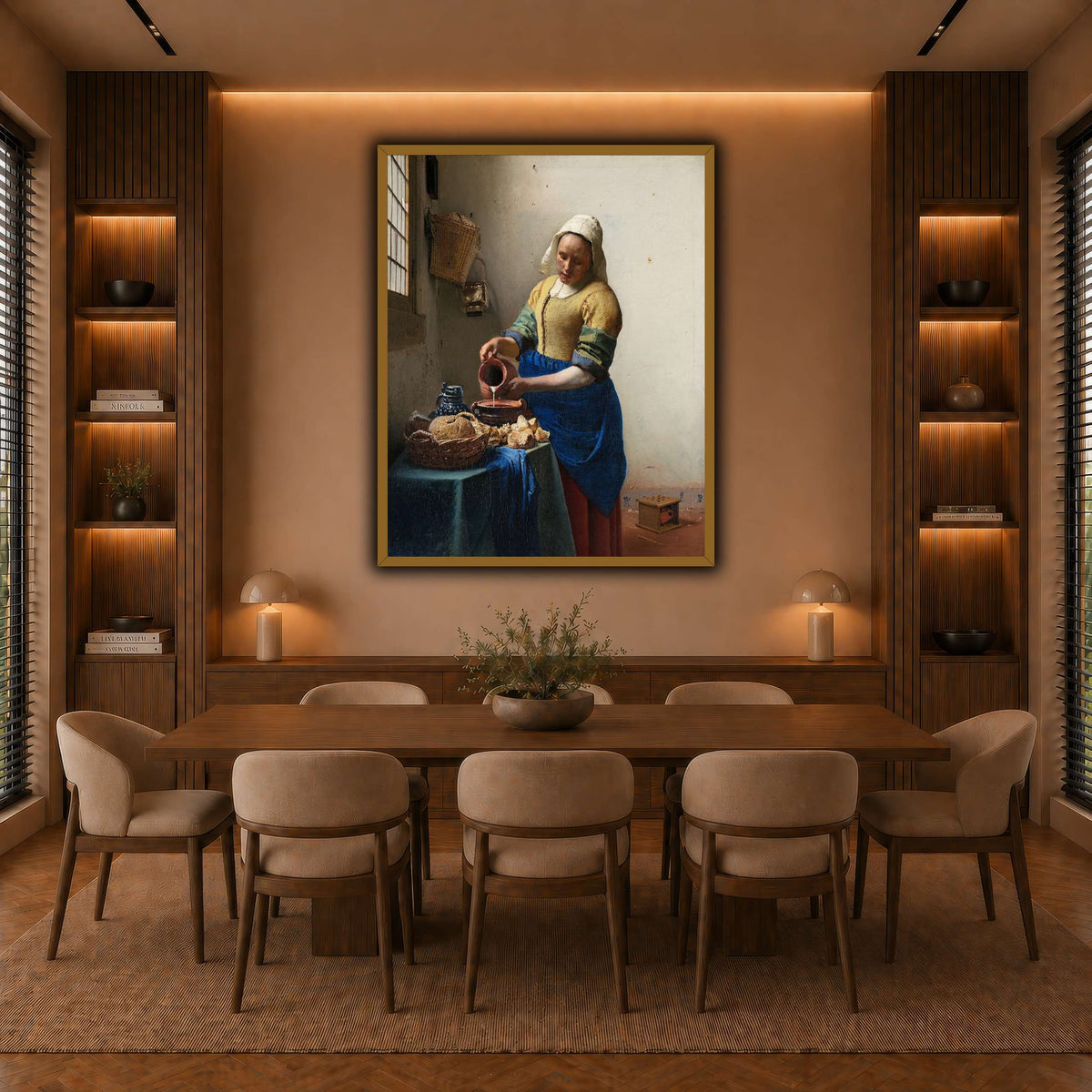 Johannes_Vermeer_-_Het_melkmeisje warm-dining room