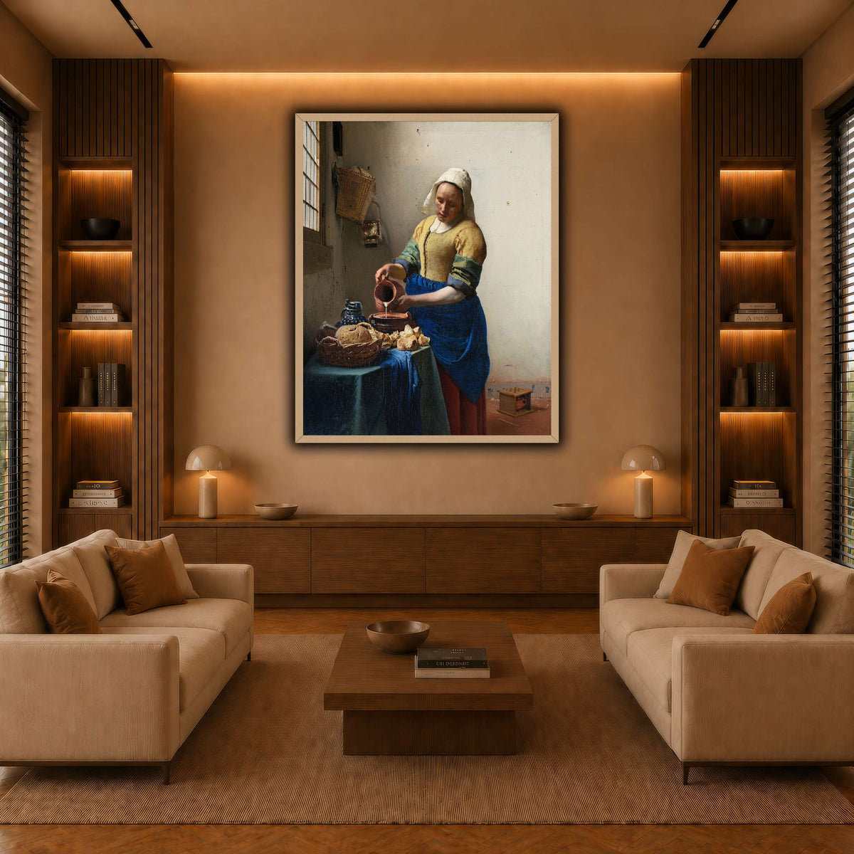 Johannes_Vermeer_-_Het_melkmeisje warm-living-room