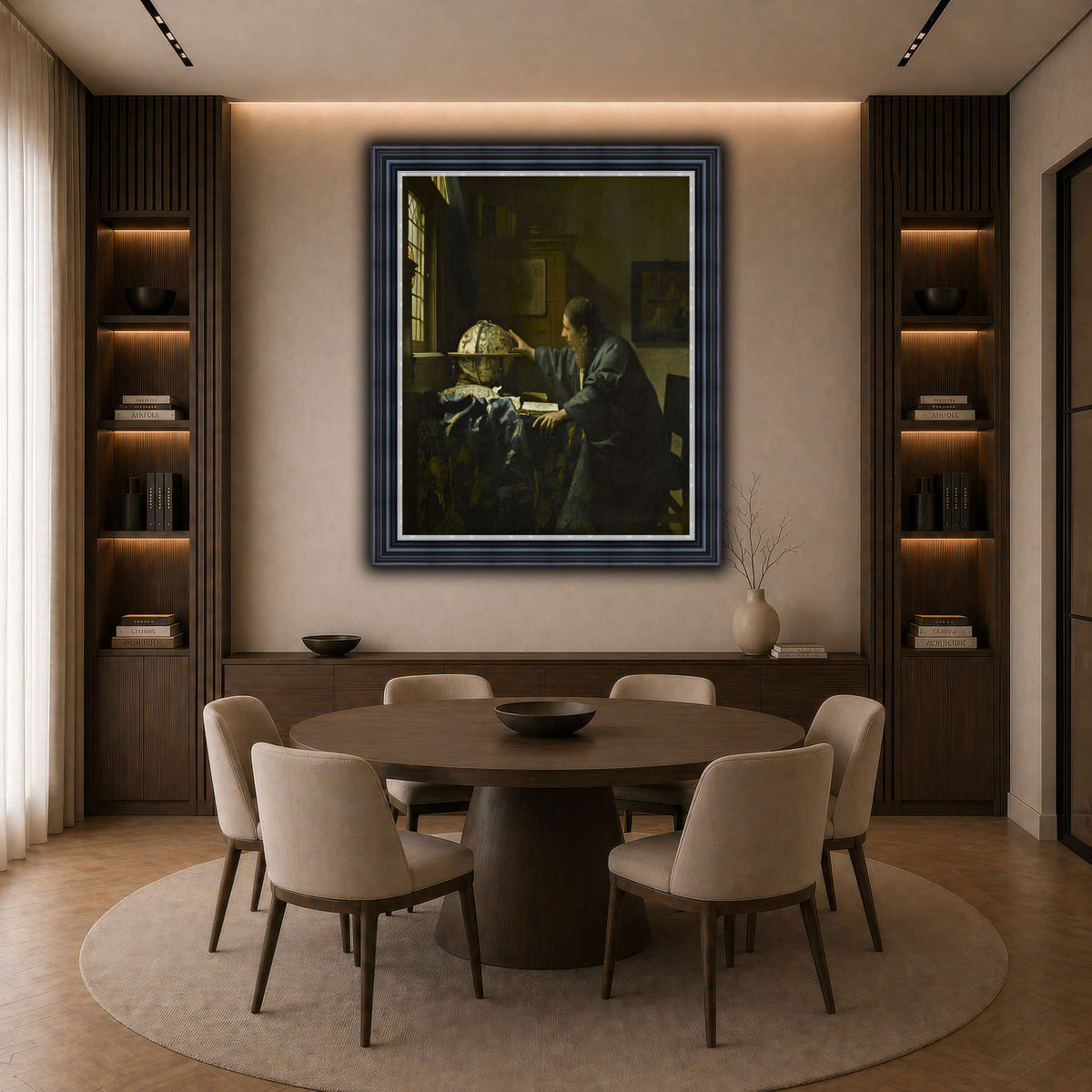 Johannes_Vermeer_-_The_Astronomer_-_1668 dark neutral-dining room