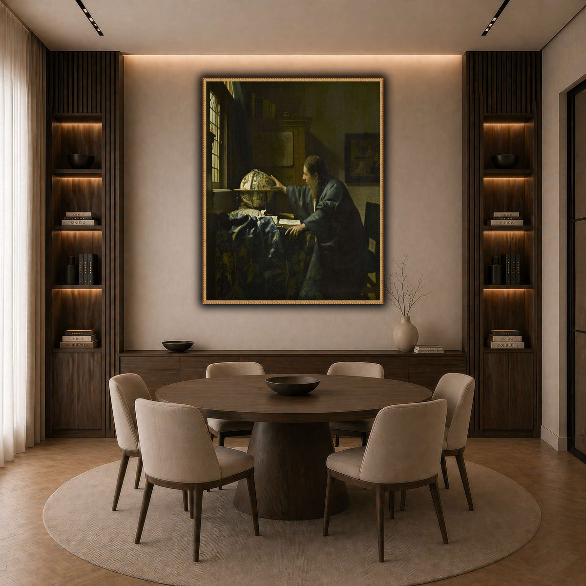 Johannes_Vermeer_-_The_Astronomer_-_1668 dark neutral-dining room