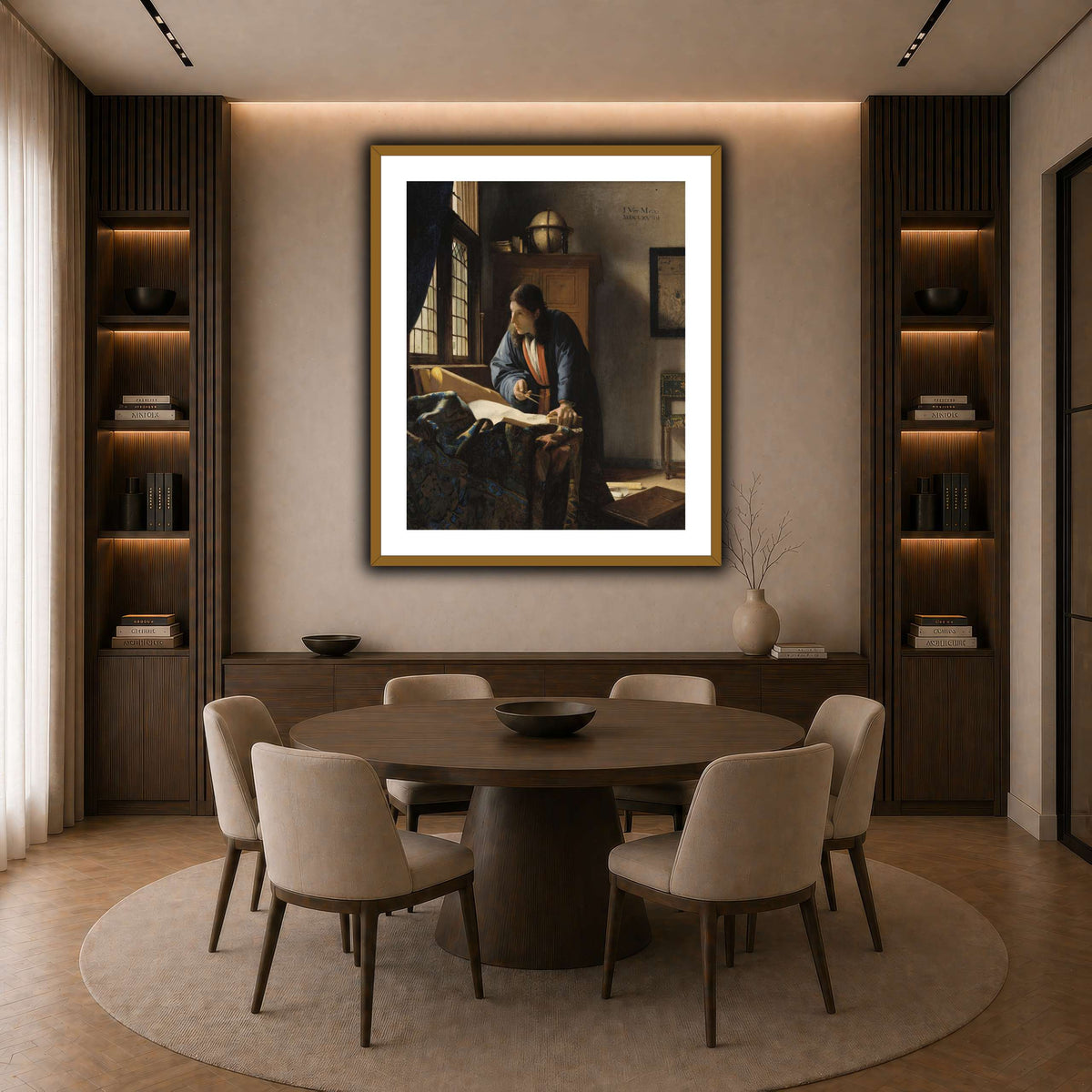 Johannes_Vermeer_-_The_Geographer dark neutral-dining room