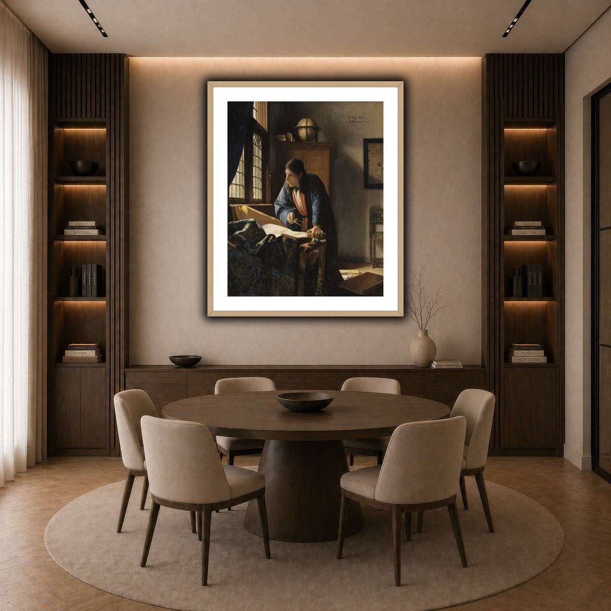 Johannes_Vermeer_-_The_Geographer dark neutral-dining room