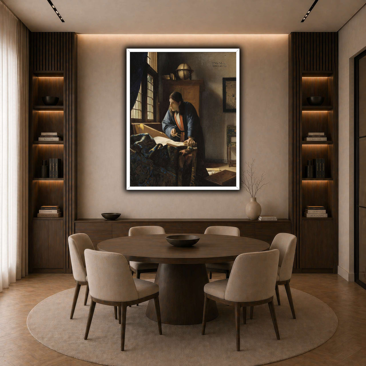 Johannes_Vermeer_-_The_Geographer dark neutral-dining room