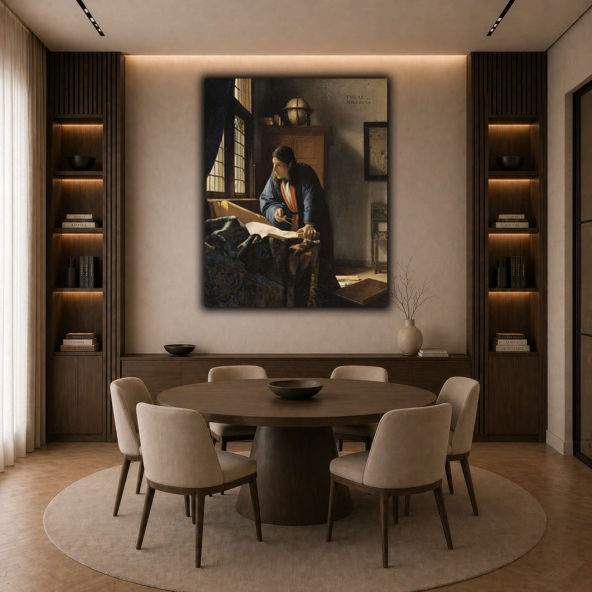 Johannes_Vermeer_-_The_Geographer dark neutral-dining room
