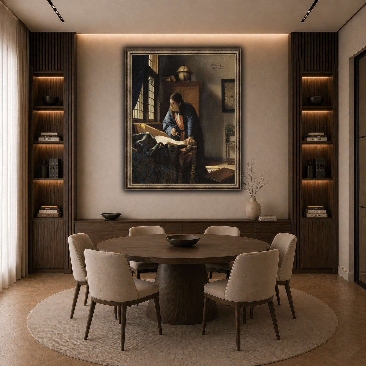 Johannes_Vermeer_-_The_Geographer dark neutral-dining room